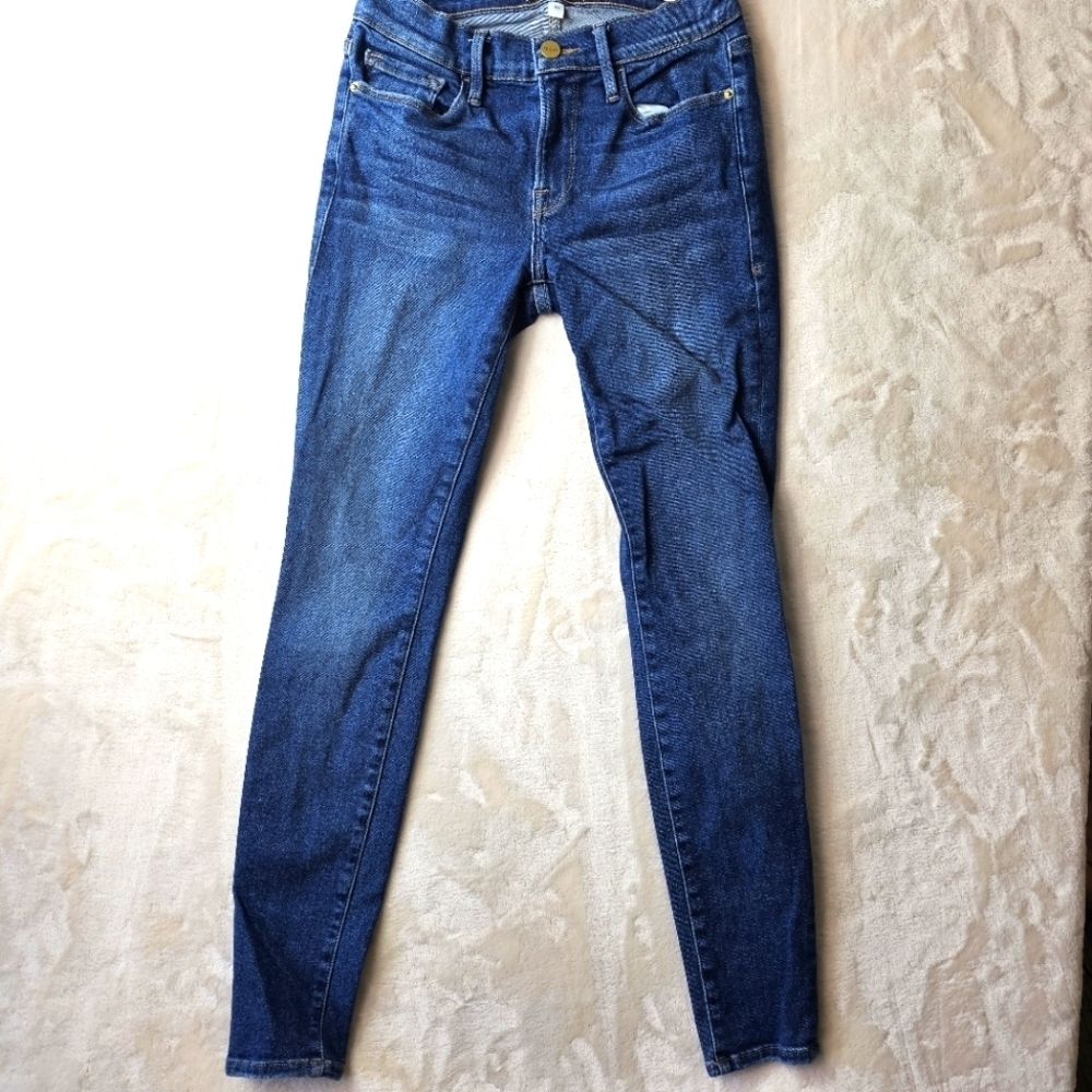 Frame Denim Jeans 26 Le Skinny de Jeanne Jeans Designer Stretch